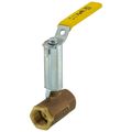 Product Image of 1/2" FNPT 2-Piece Ball Valve w/ Stainless Steel Ball & 2-1/4" Stem