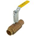 Product Image of 1" Solder 2-Piece Ball Valve w/ Stainless Steel Ball & 2-1/4" Stem