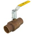 Product Image of 2" Solder 2-Piece Ball Valve w/ Stainless Steel Ball & 2-1/4" Stem