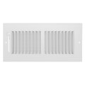 Product Image of 10" x 4" (Wall Opening Size) White Two-Way Steel Sidewall/Ceiling Register (682M Series)