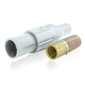 Product Image of Ball Nose In-line Latching Female Connector, 22 Series Single Pole Cam-type Contact & Insulator, Crimped, 500-750MCM, 690A Max (White)