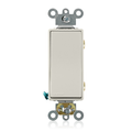 Product Image of 20A, 120/277V Decora Plus Rocker Double-Pole AC Quiet Switch, Commercial Spec Grade, Self Grounding, Back & Side Wired,, Light Almond