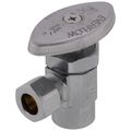 Product Image of 1/2" Nominal Sweat x 3/8" OD Compression Angle Stop Valve - Lead Free (Chrome)