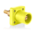 Product Image of 1 Pole Cam-Type Male Panel Receptacle, Taper Nose, 3/4" Extended Shoulder, #2-4/0 (Yellow)