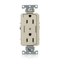 Product Image of Decora Plus Duplex Receptacle, Heavy-Duty Industrial, 15A 125V 2P 3W (Ivory)