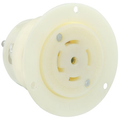 Product Image of 30A, 347/600V 3PY, NEMA L23-30R, 4P, 5W, Flanged Outlet Locking Receptacle, Grounding (White)