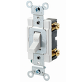 Product Image of 20A, 120/277V Toggle Single-pole AC Quiet Switch, Heavy Duty Spec Grade, Grounding, Back & Side Wired (White)