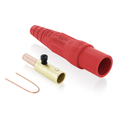 Product Image of 16 Series Taper Nose Cam-Type Male Plug, Contact & Insulator, Detachable, Crimp Tube Termination, 3/0 4/0 AWG, 400A Max, Type 3R When Mated (Red)