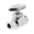 Product Image of 1/2" Female IPS x 3/8" OD Compression Straight Stop Valve, Lead Free (Chrome)