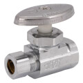 Product Image of 3/8" FIP x 3/8" OD Compression Straight Stop Valve - No Lead (Chrome)