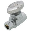 Product Image of 1/2" Nominal Sweat x 3/8" OD Compression Straight Stop Valve - Lead Free (Chrome)