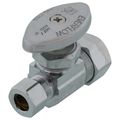 Product Image of 1/2" Nom Compression x 3/8" OD Compression Straight Stop Valve - Lead Free (Chrome)