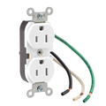 Product Image of 15A Duplex Receptacle/outlet, Commercial Grade, Self-grounding (White)
