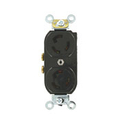 Product Image of 15 Amp-125V 2-Pole, 3-Wire, Duplex Flush Receptacle w/ Split Feed: 2 Hot Feeds and 2 Neutral Returns, Self-Grounding (Black)
