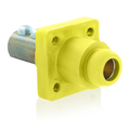 Product Image of 18 Series Cam-Type Female Panel Mount Receptacle, 90-Degree, 2/0 4/0 AWG, 400A Max (Yellow)