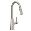 Product Image of Riley Spot Resist Stainless 1 Handle High Arc Pulldown Kitchen Faucet, Motionsense Wave, 7402EWSRS