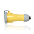 Product Image of 30A, 125V 2P, 3W, LEV Series IEC 60309-1 & 60309-2 Pin & Sleeve Connector w/ Screwless Clamp Assembly, IP66/IP67/IP68/IP69K, Watertight (Yellow)