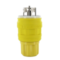 Product Image of 20A-250V/ 10A-600V, Non-NEMA, 4P, 5W, Plug, Locking Blade, Non-Grounding, Wetguard (Yellow)