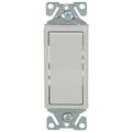 Product Image of Decorator Single Pole Rocker Switch w/ Auto-Grounding - White (15A, 120/277V)