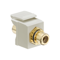 Product Image of RCA Feedthrough Quickport, Connector, Gold-plated (Black) Stripe (Ivory) Housing
