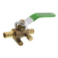 Product Image of 1/2" PEX Ball Valve w/ Waste Drain & Drop Ear Elbow (Lead-Free)