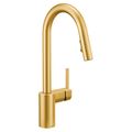 Product Image of Align Brushed Gold 1 Handle Pulldown Kitchen Faucet, 7565BG