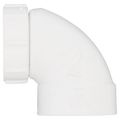 Product Image of 1-1/2" White PVC DWV 90-Degree Sink Strainer Adapter H x Sink Strainer Adapter Nut & Gasket