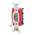 Product Image of 20A, 120/277V Toggle Locking 3-way AC Quiet Switch, Self Grounding, Back & Side Wired, (Gray)