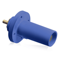 Product Image of 17 Series Male Panel Receptacle, Cam-type, 90-degree, Taper Nose, Threaded Stud, 250-750MCM, 690A (Blue)