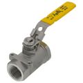 Product Image of 3/4" Standard Port Stainless Steel Threaded Ball Valve w/ Locking Handle, 30 Cv (Lead Free)