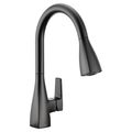 Product Image of Slate Matte Black 1 Handle High Arc Pulldown Kitchen Faucet, 76162BL