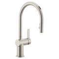 Product Image of Cia Smart Spot Resist Single Handle High Arc Pulldown Kitchen Faucet (Stainless Steel), 7622EVSRS