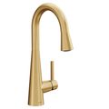 Product Image of Sleek Brushed Gold 1 Handle Pulldown Bar Faucet, 7664BG