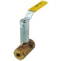 Product Image of 1/4" FNPT Full Port 2-Piece Ball Valve w/ Mounting Pad, Stainless Steel Ball & 2-1/4" Stem