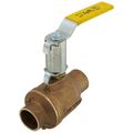 Product Image of 1-1/4" Solder Full Port 2-Piece Ball Valve w/ Stainless Steel Ball & 2-1/4" Stem