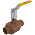 Product Image of 1-1/2" Solder Full Port 2-Piece Ball Valve w/ Stainless Steel Ball & 2-1/4" Stem