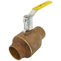 Product Image of 2-1/2" Solder Full Port 2-Piece Ball Valve w/ Stainless Steel Ball & 2-1/4" Stem