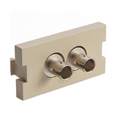 Product Image of Duplex ST Fiber Adapter MOS Module, Zirconia Ceramic Sleeve, 1 Unit High (Ivory)
