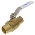 Product Image of 3/4" Sweat x 3/4" Sweat Full Port Solder Ball Valve w/ Stainless Steel Lever and Nut (Lead Free)