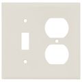 Product Image of 2-Gang Electrical Wall Plate, Duplex Receptacle & Toggle Switch (Light Almond)