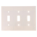 Product Image of 3-Gang Electrical Wall Plate, 3 Toggles, Device Mount (Light Almond)
