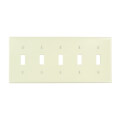 Product Image of 5-Gang Electrical Wall Plate, Toggle Switch (Light Almond)