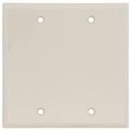 Product Image of 2-Gang No-Device Blank Electrical Wall Plate, Box Mount, Thermoset (Light Almond)