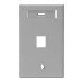 Product Image of Single-Gang Quickport, Wallplate w/ Id Window, 1-port (Gray)