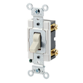 Product Image of 20A, 120/277V Toggle Single-pole AC Quiet Switch, Grounding, Back & Side Wired, (Light Almond)