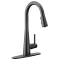 Product Image of Sleek Single Handle High Arc Pulldown Kitchen Faucet (Matte Black), 7864BL