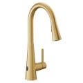 Product Image of Sleek MotionSense Wave Single Handle High Arc Pulldown Kitchen Faucet (Brushed Gold), 7864EWBG