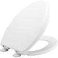 Product Image of Elongated Hospitality Plastic Toilet Seat, STA-TITE, Whisper-Close, DuraGuard, Super Grip Bumpers (White)