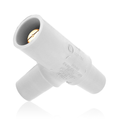 Product Image of 16 Series Taper Nose Multi-Way Connector, Cam-Type, Female-Female-Male, Tapping Tee, 400A Max (White)