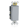 Product Image of 15A, 120/277v, Decora Plus Rocker 2-throw Ctr-off Mom. Contact 1-pole AC Quiet Switch (Gray)